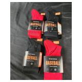 4 pair sofsole baseball socks 3 youth XS 1 youth