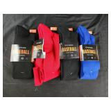 4 pair sofsole baseball socks youth medium