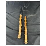 Bamboo Handled Carving Fork and Knife
