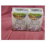 Crayola metallic crayons. 12-8 ct packs