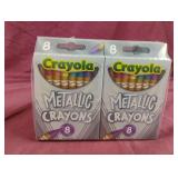 Crayola metallic crayons. 12-8 ct packs