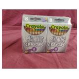 Crayola metallic crayons. 12-8 ct packs