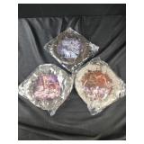 Three 6" dream catchers, deer, wolf, horses