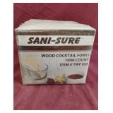 Wood cocktail forks. 1000 ct