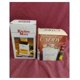 Packaged food caddy and miracle grater