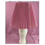 Ceramic cream colored lamp. Works. 3 way. 24"