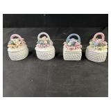 Lot of 4 Ceramic Trinket Boxes