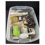 Tote of Paint Supplies