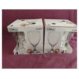 Libbey 16oz Claret goblets. 2 sets of 4