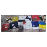 12 packaged flags, st Lucia,  Morocco. Mexico,