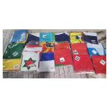 20 assorted flags, Czech,  Spain, Slovakia,