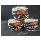3 packs 200 ct each basket style coffee filters