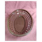 Classic oval basket, brown. 9.375 x 6.25 x 1.875.