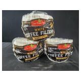 3 packs 200 ct each basket style coffee filters