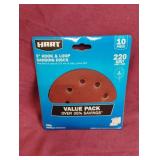 Hart 5" hook & loop sanding discs. 10 pk
