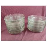 Serving dessert glass plates 8". 40 total