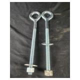 2 -eye bolts with nuts