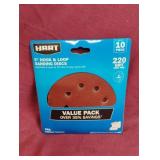 Hart 5" hook & loop sanding discs. 10 pk