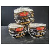 3 packs 200 ct each basket style coffee filters