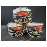 3 packs 200 ct each basket style coffee filters
