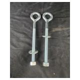 2 eye bolts with nuts