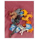 Plastic toy safari animals