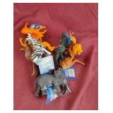 Plastic toy safari animals