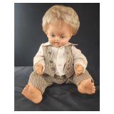 Vintage Baby Boy Doll  C Podrey 14" sitting,