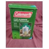 Coleman 9-cyp aluminum coffee percolator