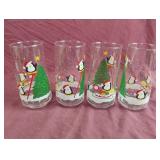 Penguin Christmas drinking glasses
