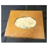 Vintage wooden PINTOR cigar box  with deer emblem