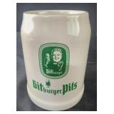Vtg Bitburger Pils Beer Stein Tankard Stoneware