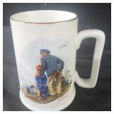 vintage Norman Rockwell "Looking Out to Sea" mug,