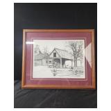 21x17 pen and ink drawing by John Furches signed,