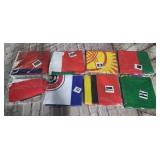 8 packaged flags, Hungary,  western Samoa,