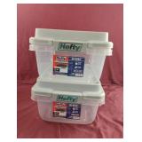 2-18 qt Hefty storage containers with lids