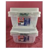 2-18 qt Hefty storage containers with lids