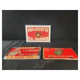United States Marines car tags and sign