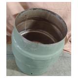 Metal barrel-planter 16 x 19