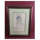 Jan Hagara 1989-Bonnie #2277 framed painting.