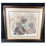 Teddy Bears Framed Art 25x27"