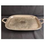 Vintage silver plated serving pedestal double