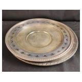 Vintage silver plated serving trays 10"-12.5"