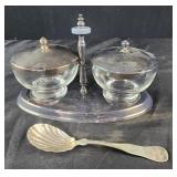 vintage F.B. Rogers condiment set,