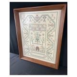 Large Framed Cross Stitch 22x27"
