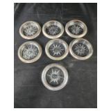 7 Vintage 4ï¿½ Leonard Italy Silverplate & Glass