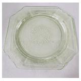 Vintage 1930s 8.25" green Depression glass plate