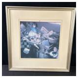 Framed Dolls Picture 17x18"