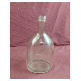 Clear bottle vase 8.5" tall