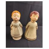Vintage kissing angels. Girl has a music box